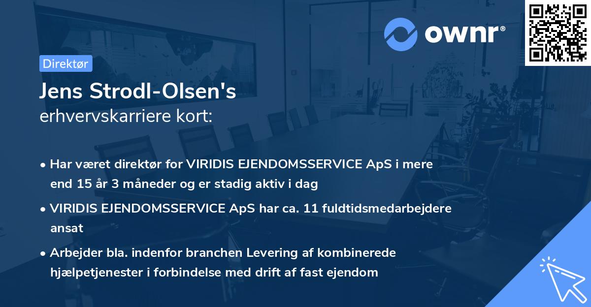 Jens Strodl-Olsen's erhvervskarriere kort
