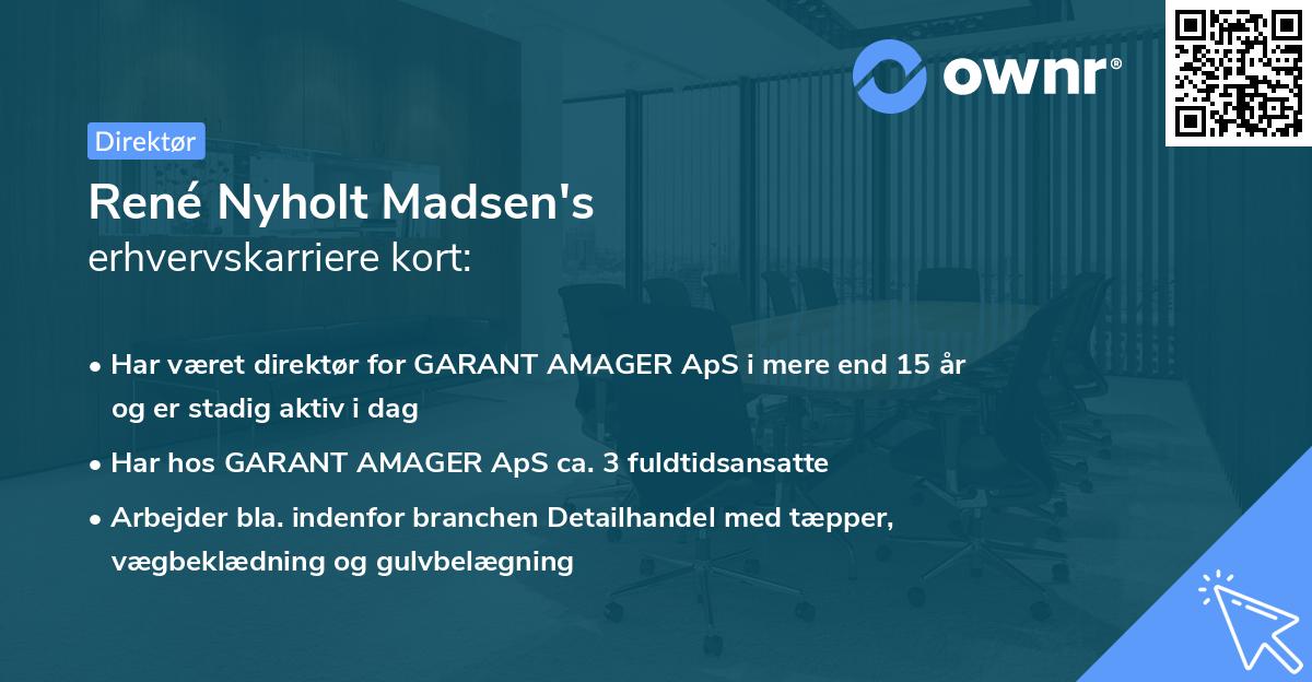 René Nyholt Madsen's erhvervskarriere kort
