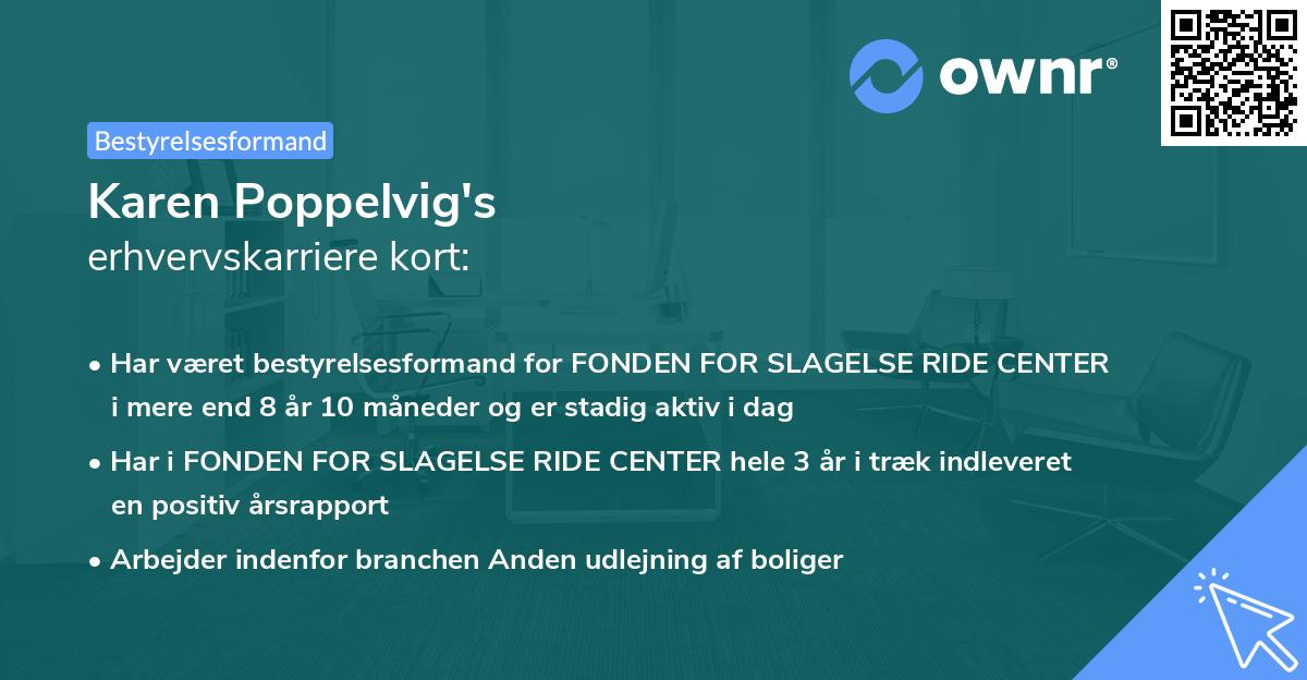 Karen Poppelvig's erhvervskarriere kort