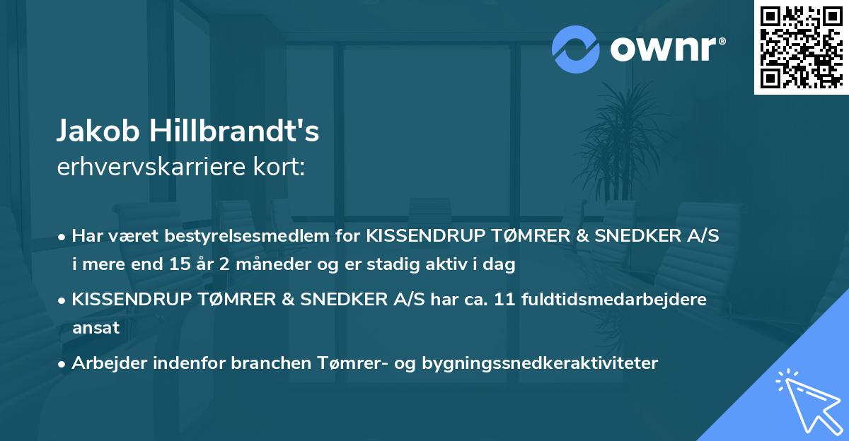 Jakob Hillbrandt's erhvervskarriere kort