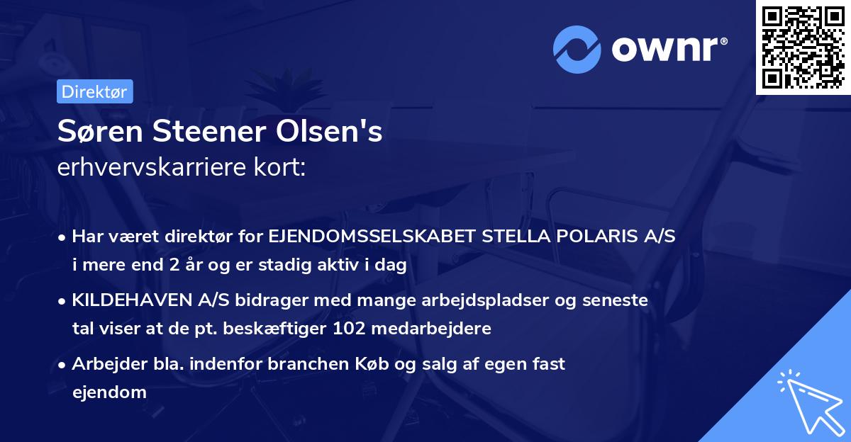 Søren Steener Olsen's erhvervskarriere kort