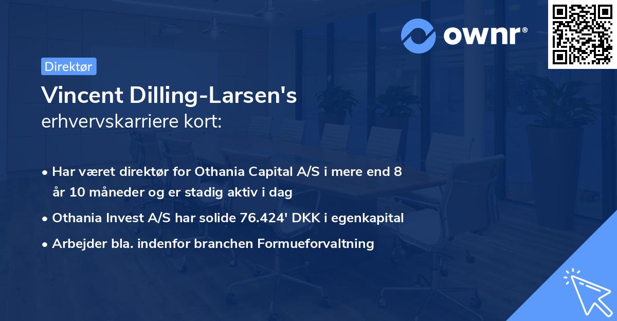 Vincent Dilling-Larsen's erhvervskarriere kort