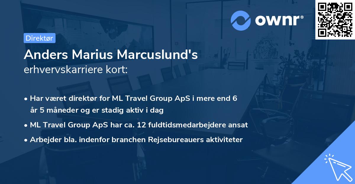 Anders Marius Marcuslund's erhvervskarriere kort