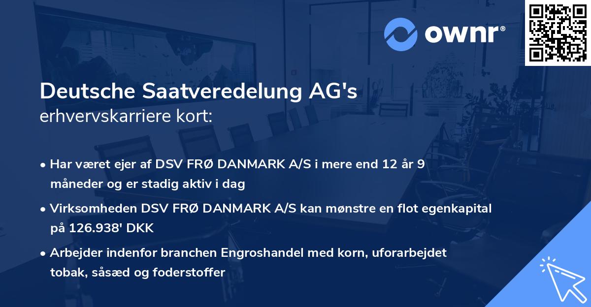 Deutsche Saatveredelung AG's erhvervskarriere kort