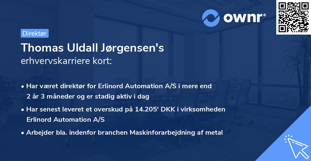 Thomas Uldall Jørgensen's erhvervskarriere kort