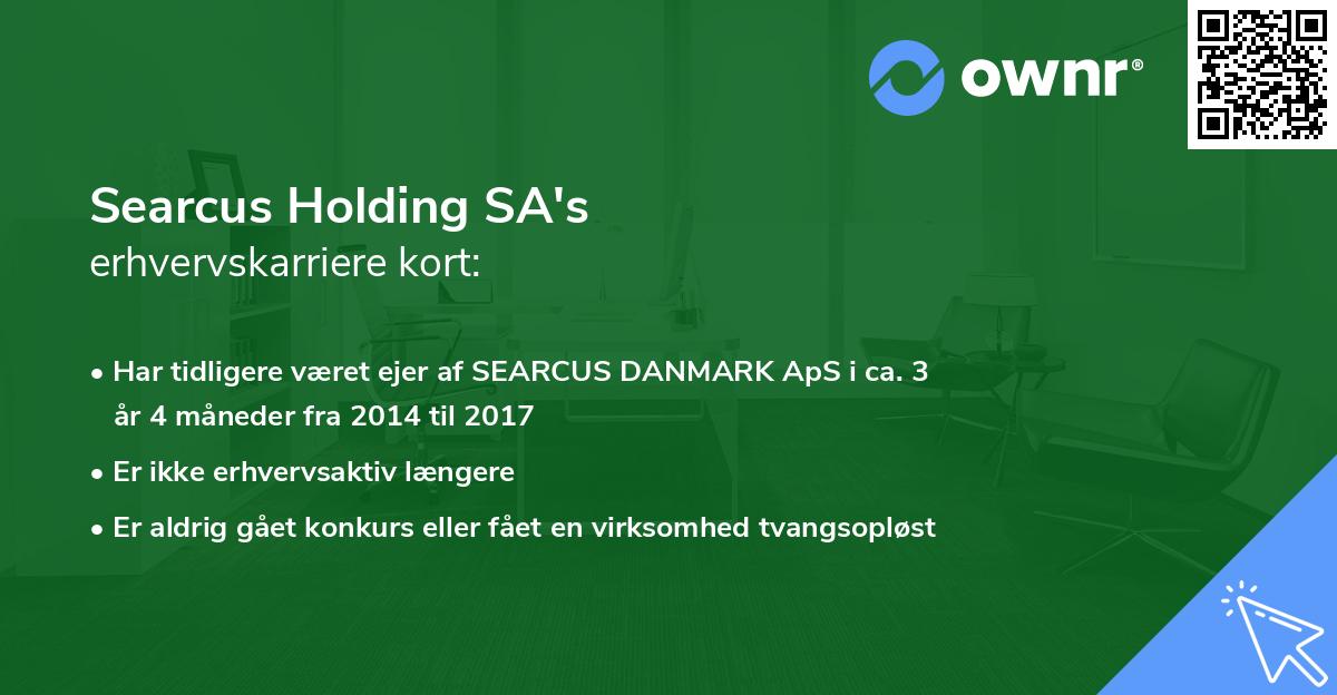Searcus Holding SA's erhvervskarriere kort