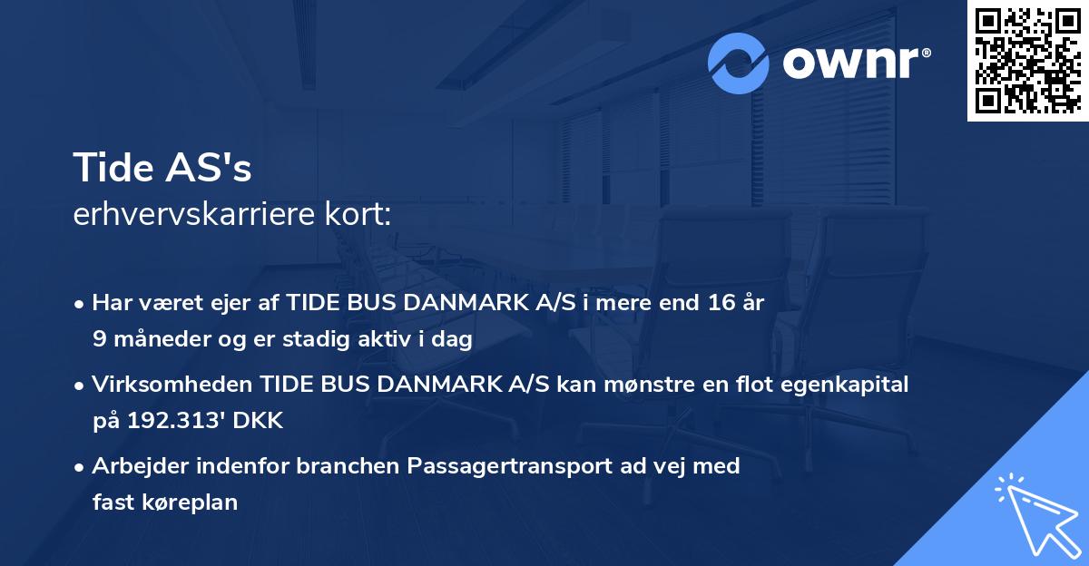 Tide AS's erhvervskarriere kort