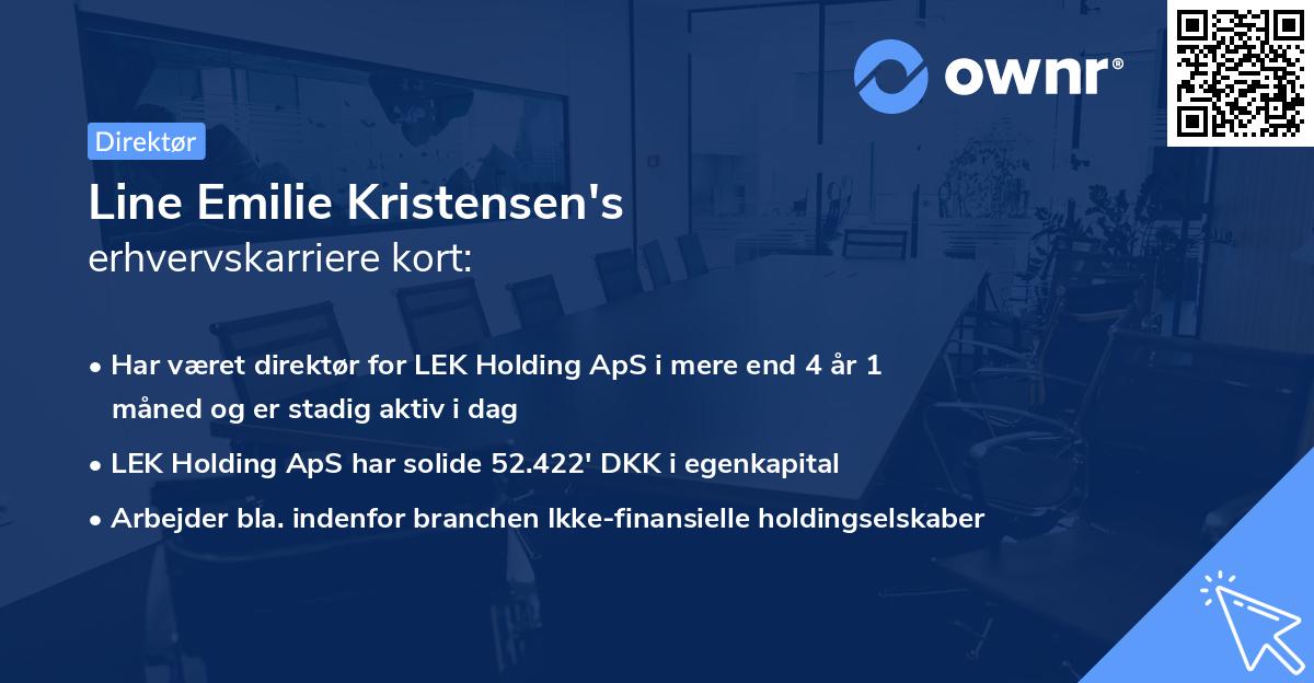 Line Emilie Kristensen's erhvervskarriere kort