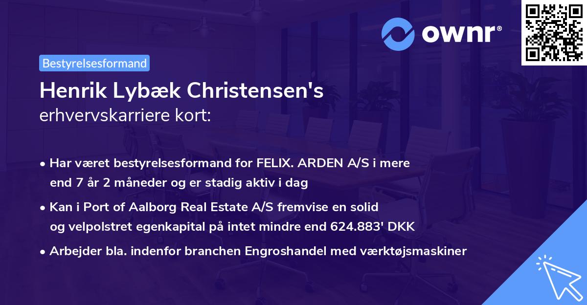 Henrik Lybæk Christensen's erhvervskarriere kort