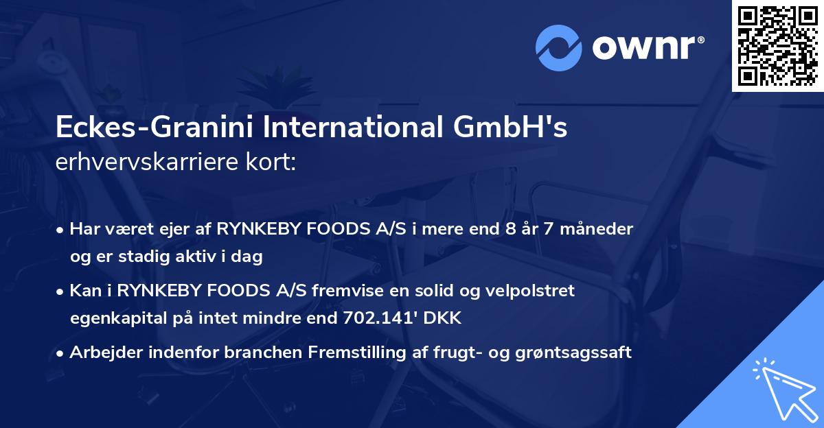 Eckes-Granini International GmbH's erhvervskarriere kort