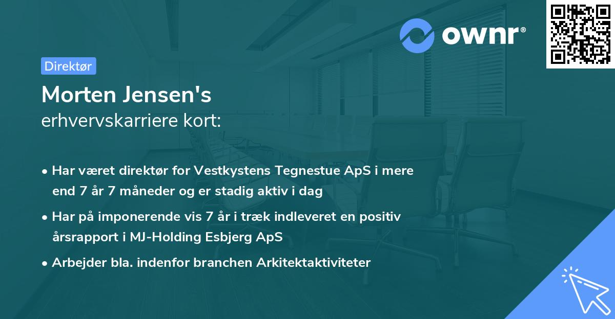 Morten Jensen's erhvervskarriere kort