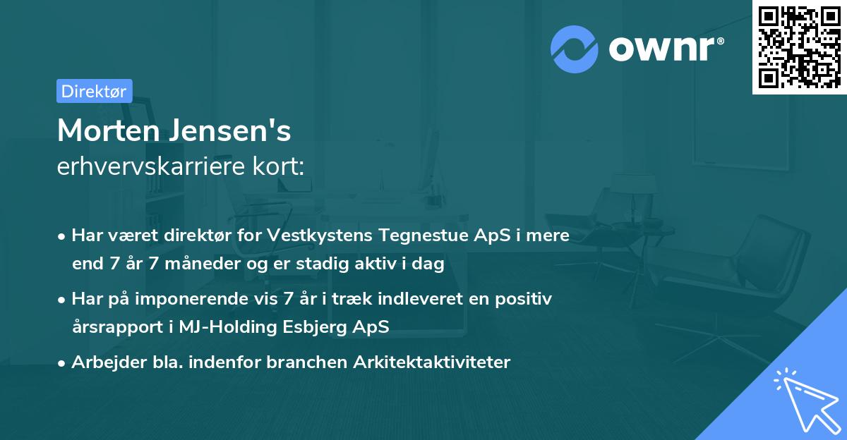 Morten Jensen's erhvervskarriere kort
