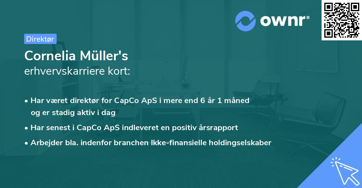 Cornelia Müller's erhvervskarriere kort