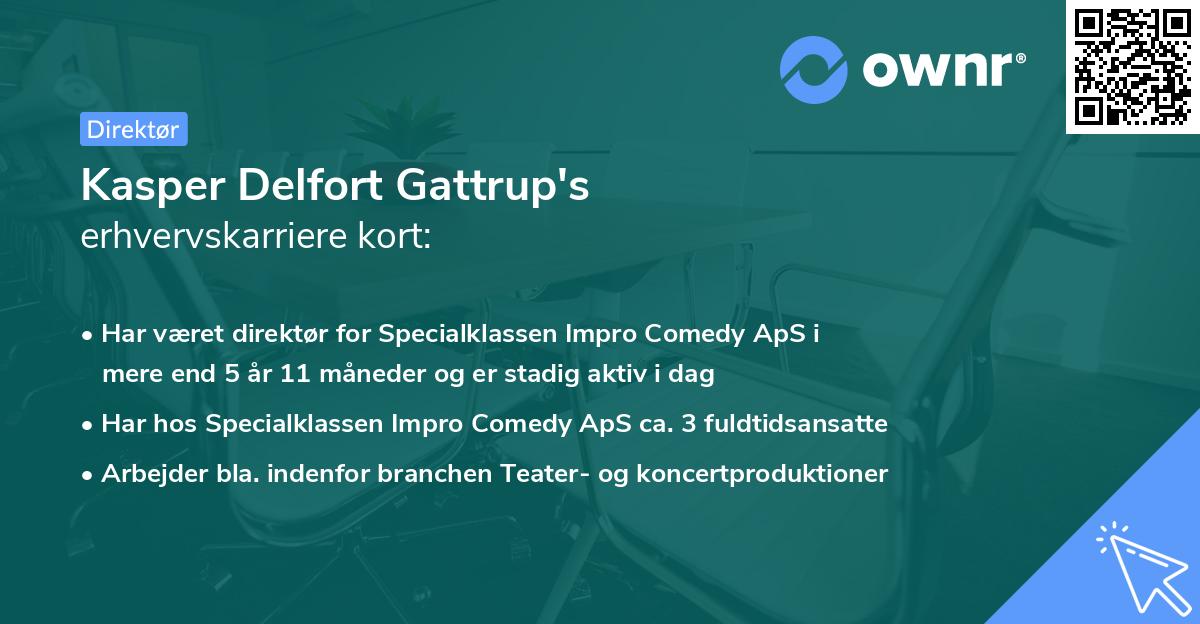 Kasper Delfort Gattrup's erhvervskarriere kort