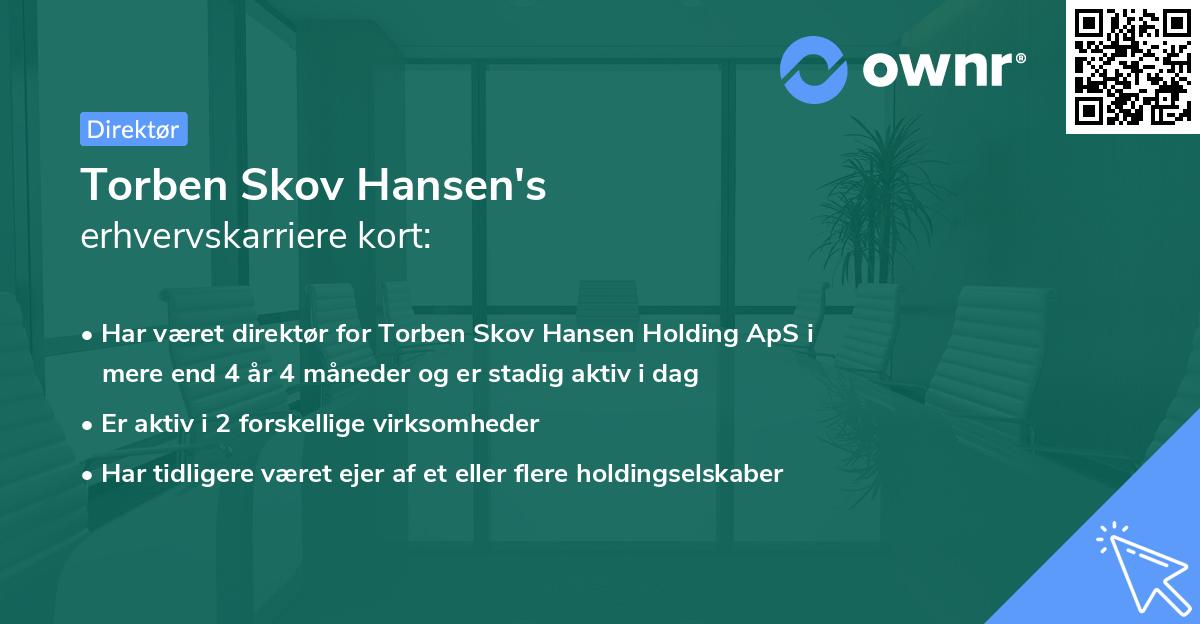 Torben Skov Hansen's erhvervskarriere kort