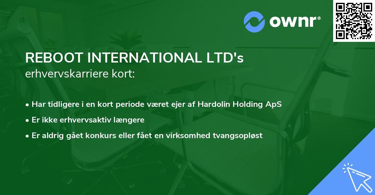 REBOOT INTERNATIONAL LTD's erhvervskarriere kort