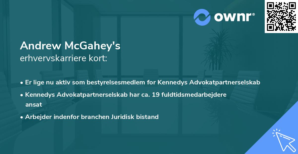 Andrew McGahey's erhvervskarriere kort