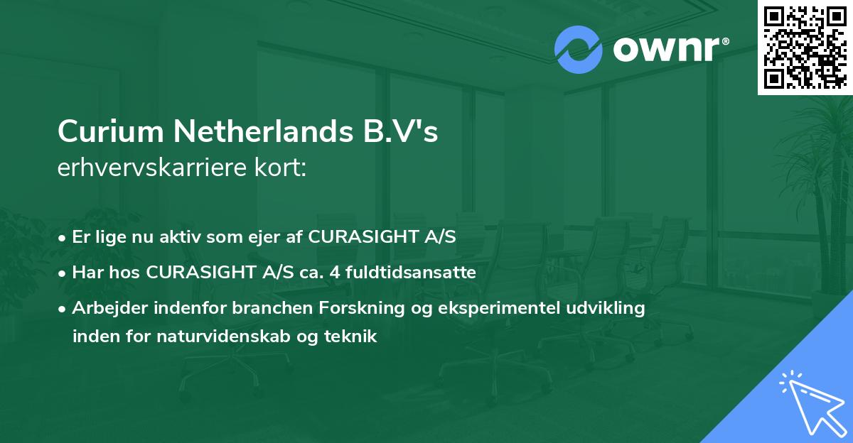 Curium Netherlands B.V's erhvervskarriere kort