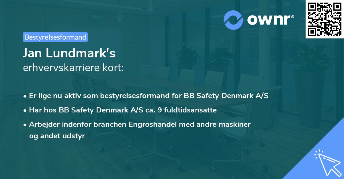 Jan Lundmark's erhvervskarriere kort
