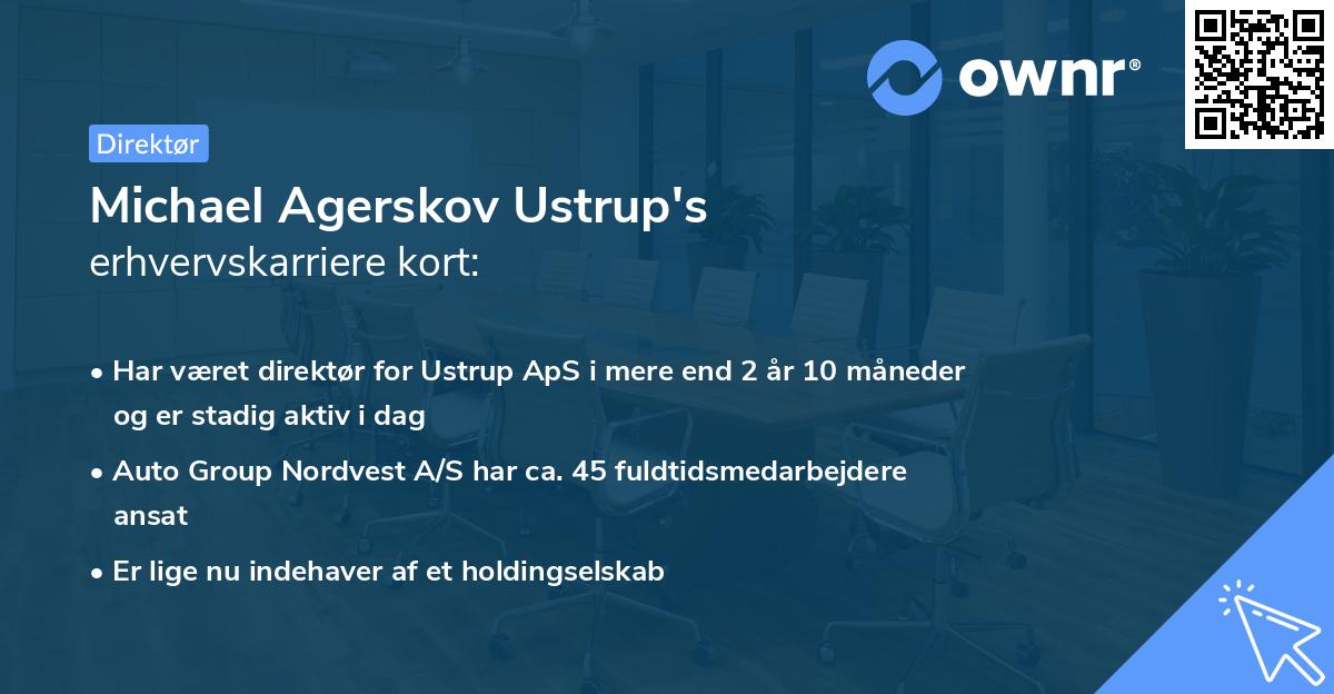 Michael Agerskov Ustrup's erhvervskarriere kort
