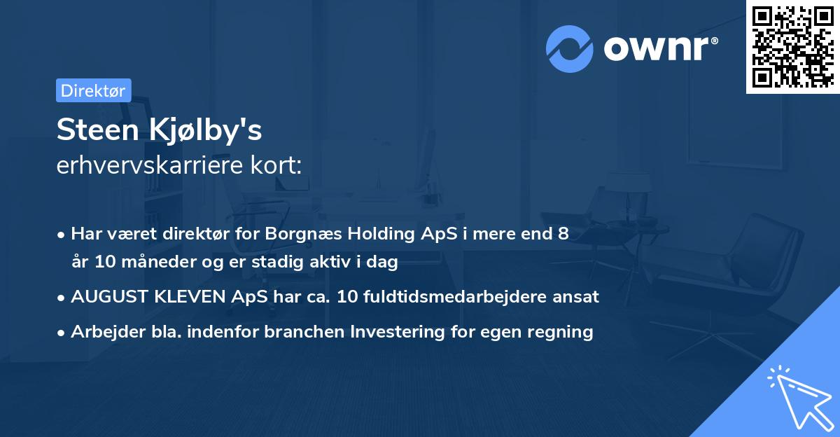 Steen Kjølby's erhvervskarriere kort