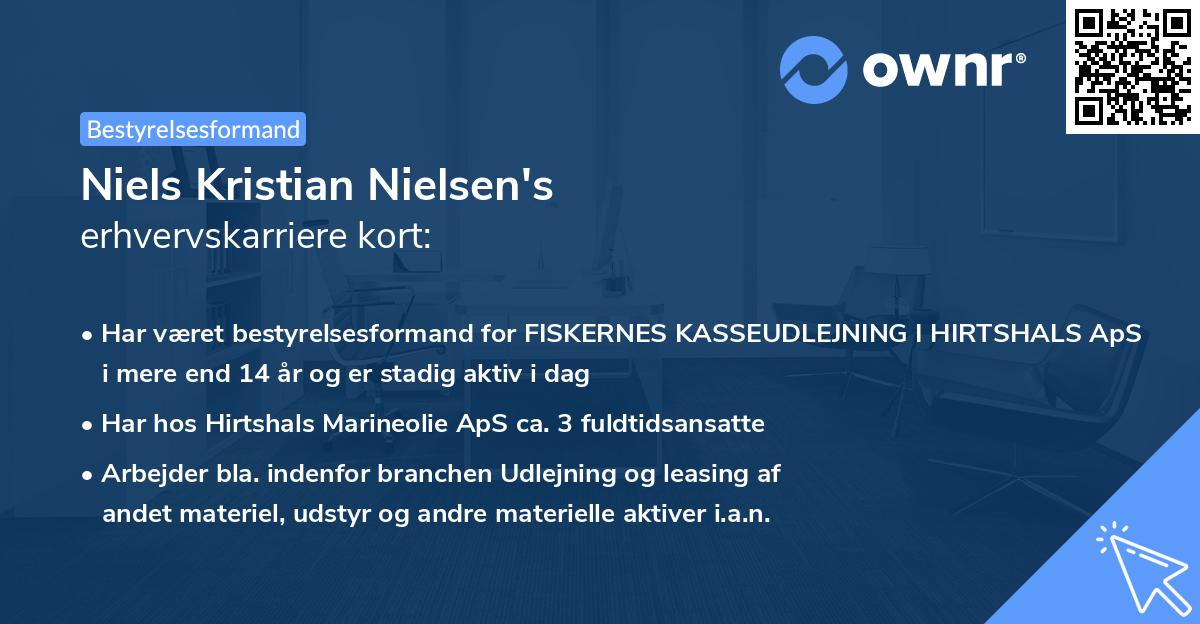 Niels Kristian Nielsen's erhvervskarriere kort