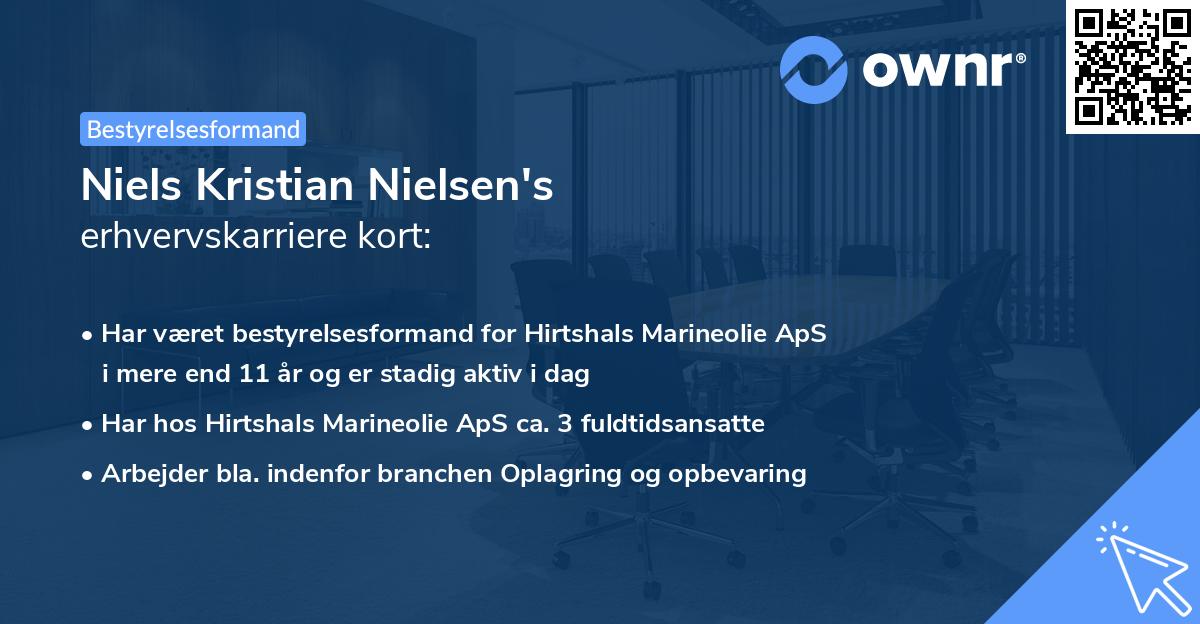 Niels Kristian Nielsen's erhvervskarriere kort