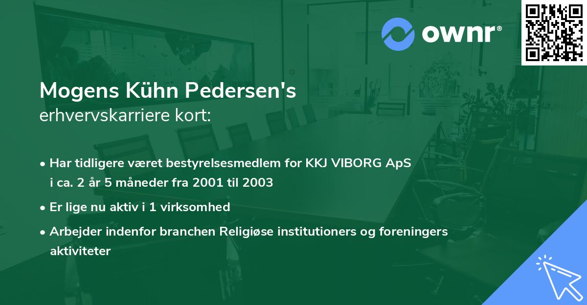 Mogens Kühn Pedersen's erhvervskarriere kort