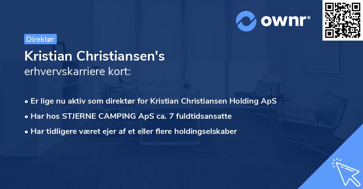 Kristian Christiansen's erhvervskarriere kort