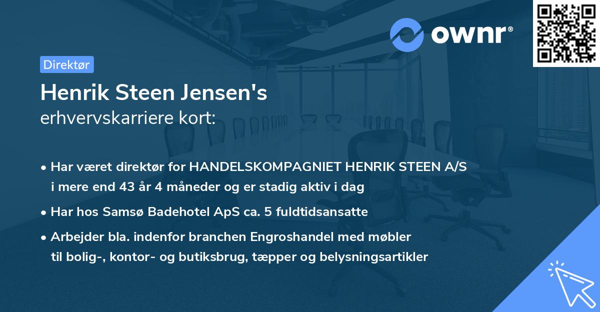 Henrik Steen Jensen's erhvervskarriere kort