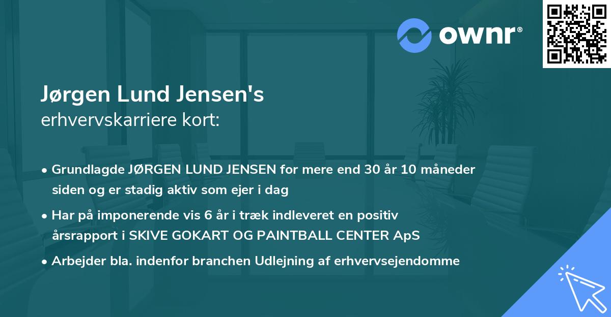 Jørgen Lund Jensen's erhvervskarriere kort