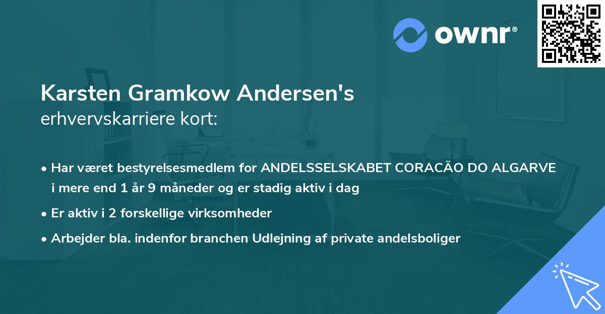 Karsten Gramkow Andersen's erhvervskarriere kort