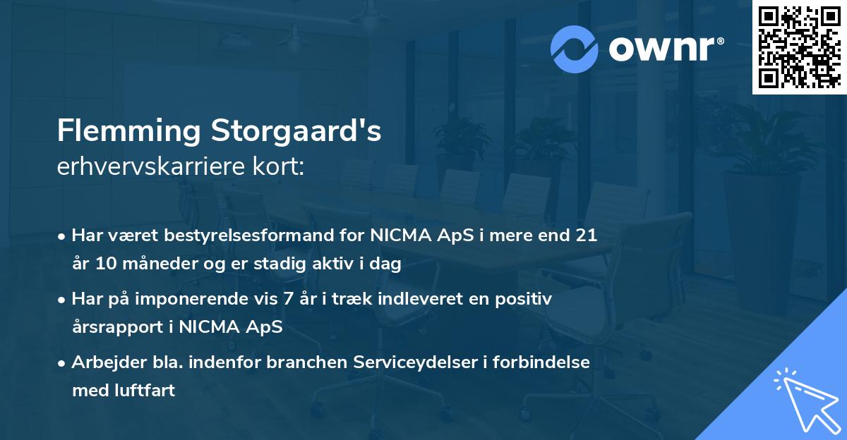 Flemming Storgaard's erhvervskarriere kort