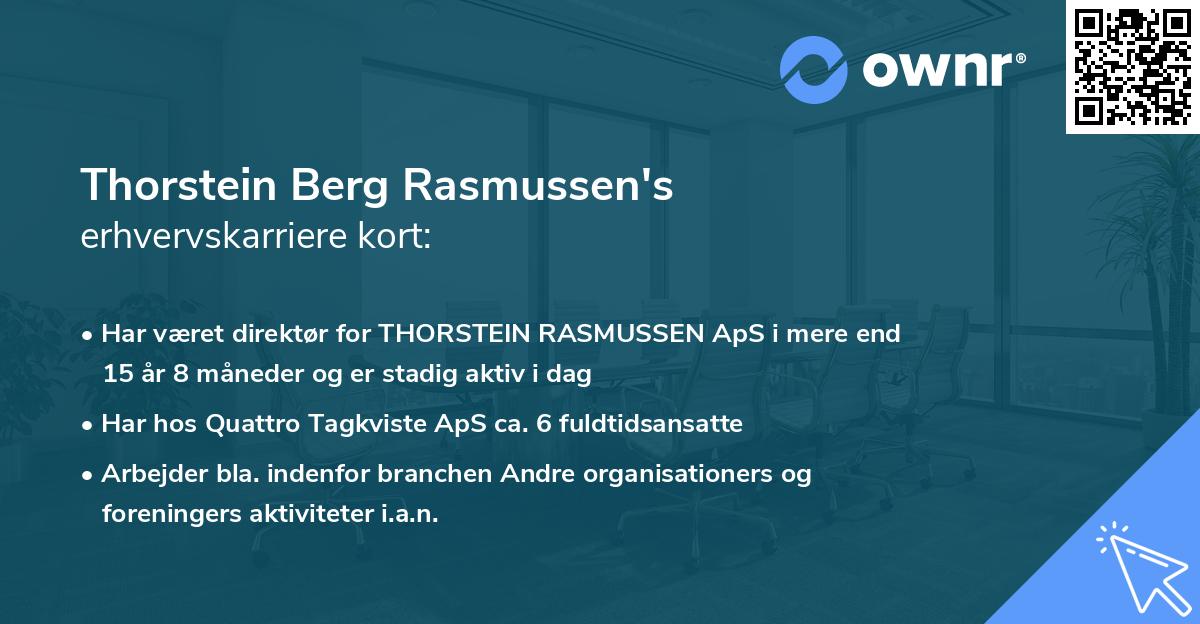 Thorstein Berg Rasmussen's erhvervskarriere kort