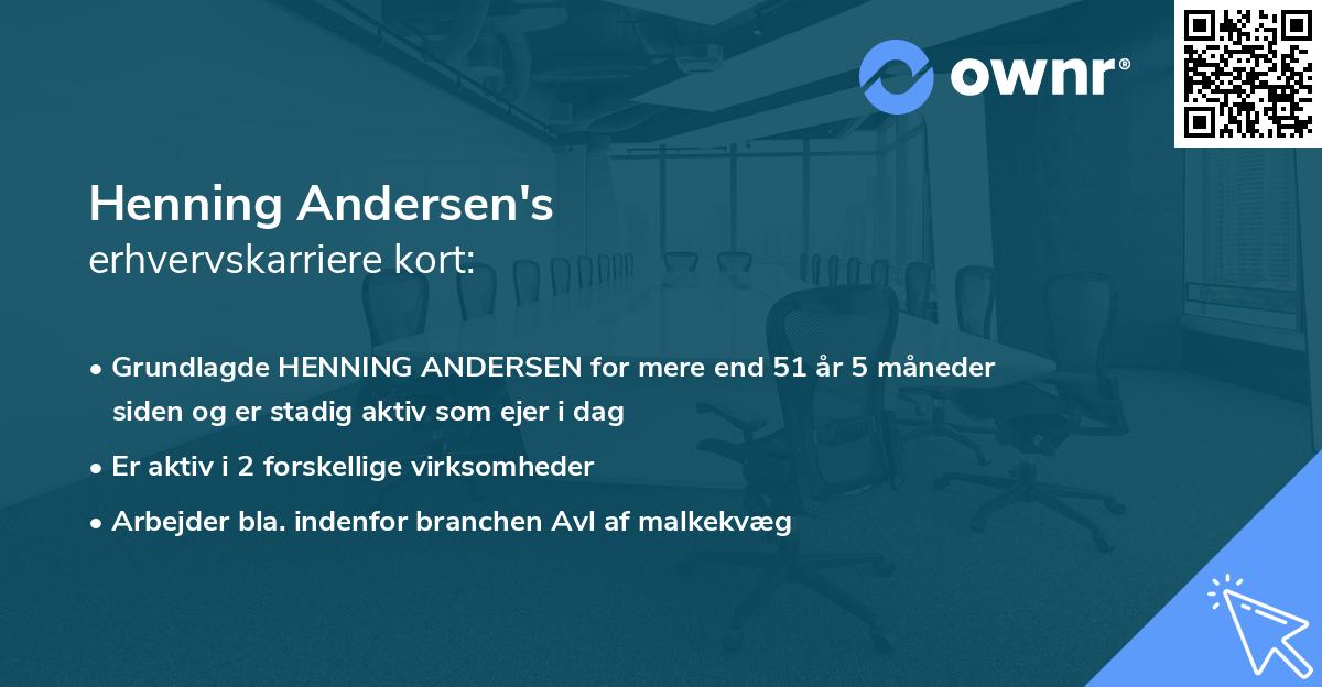 Henning Andersen's erhvervskarriere kort