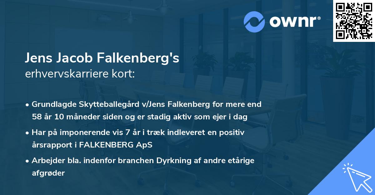 Jens Jacob Falkenberg's erhvervskarriere kort