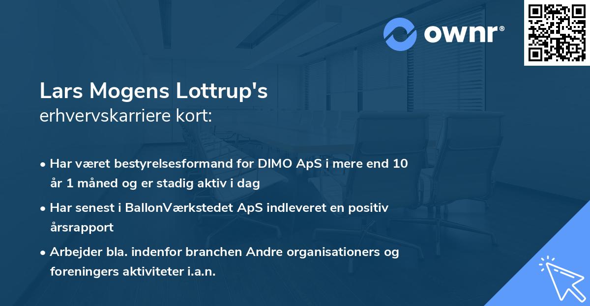 Lars Mogens Lottrup's erhvervskarriere kort