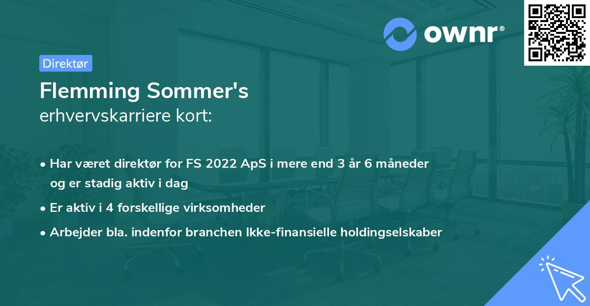 Flemming Sommer's erhvervskarriere kort