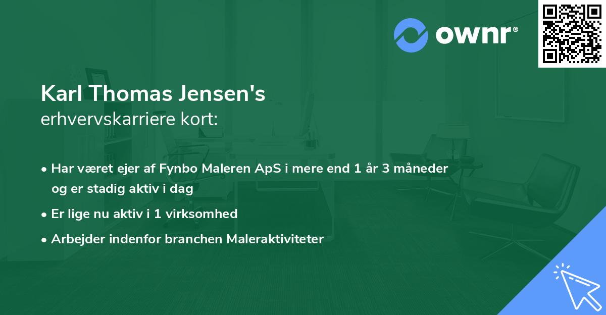 Karl Thomas Jensen's erhvervskarriere kort
