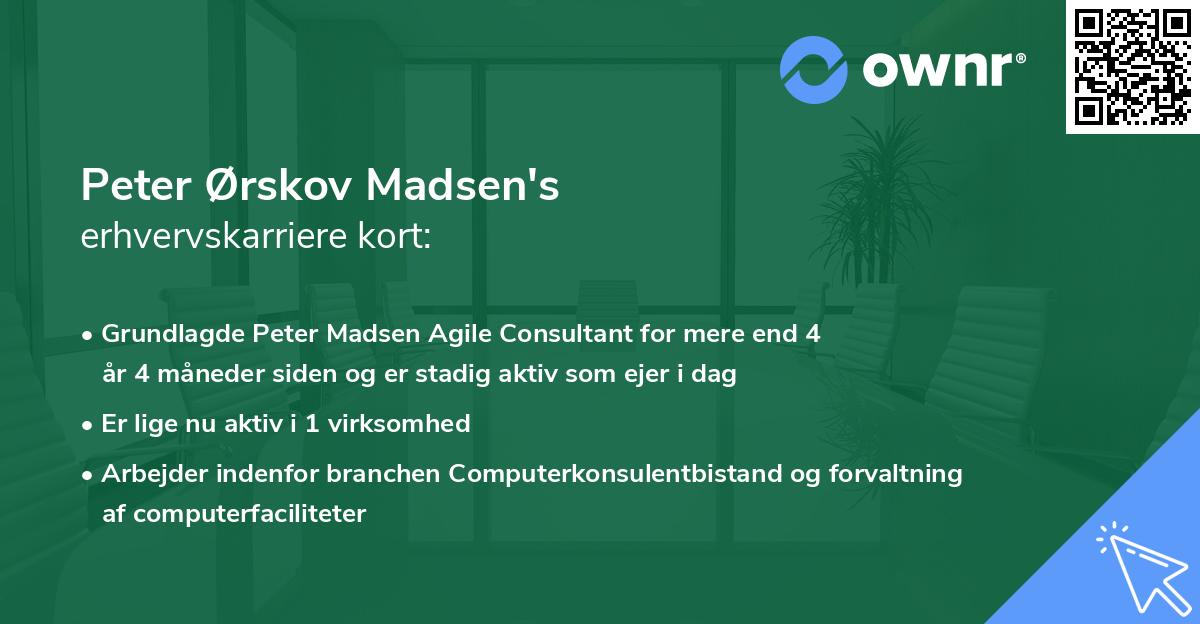 Peter Ørskov Madsen's erhvervskarriere kort