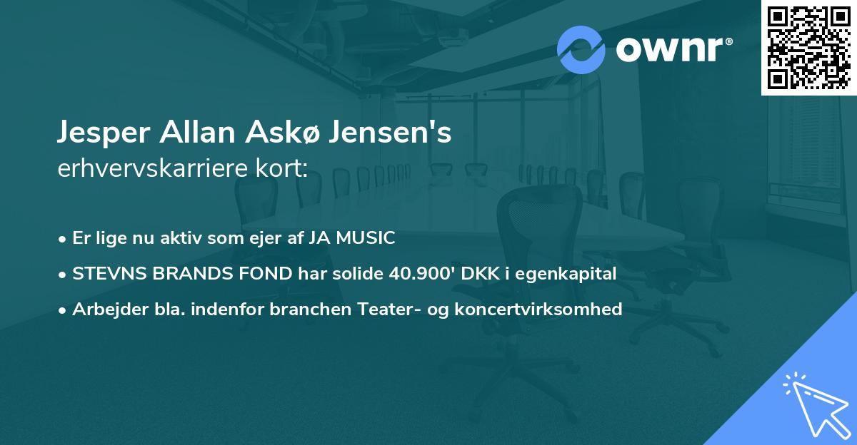 Jesper Allan Askø Jensen's erhvervskarriere kort