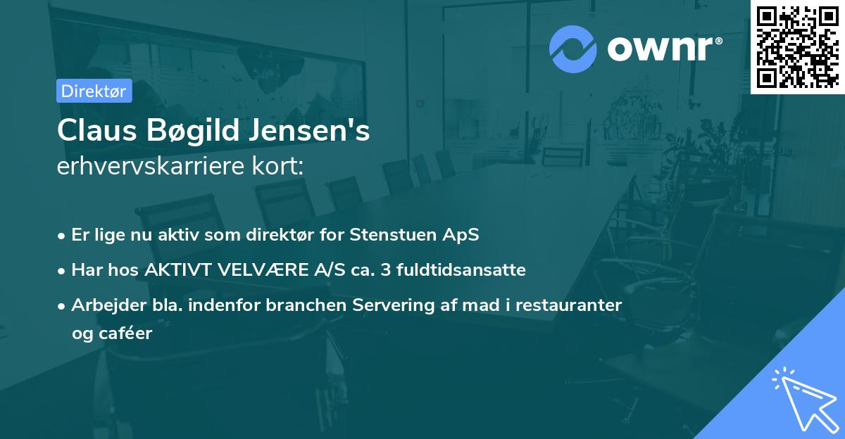 Claus Bøgild Jensen's erhvervskarriere kort