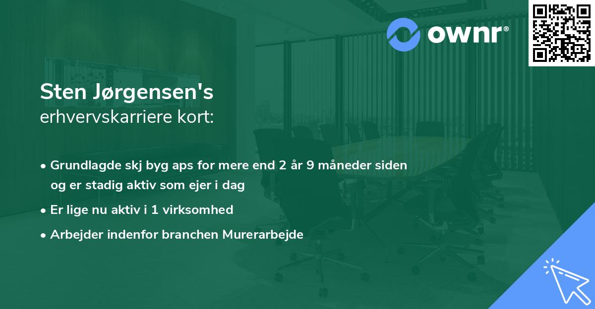 Sten Jørgensen's erhvervskarriere kort