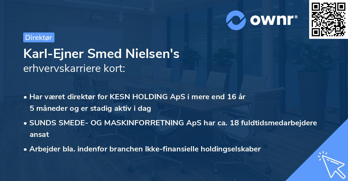 Karl-Ejner Smed Nielsen's erhvervskarriere kort