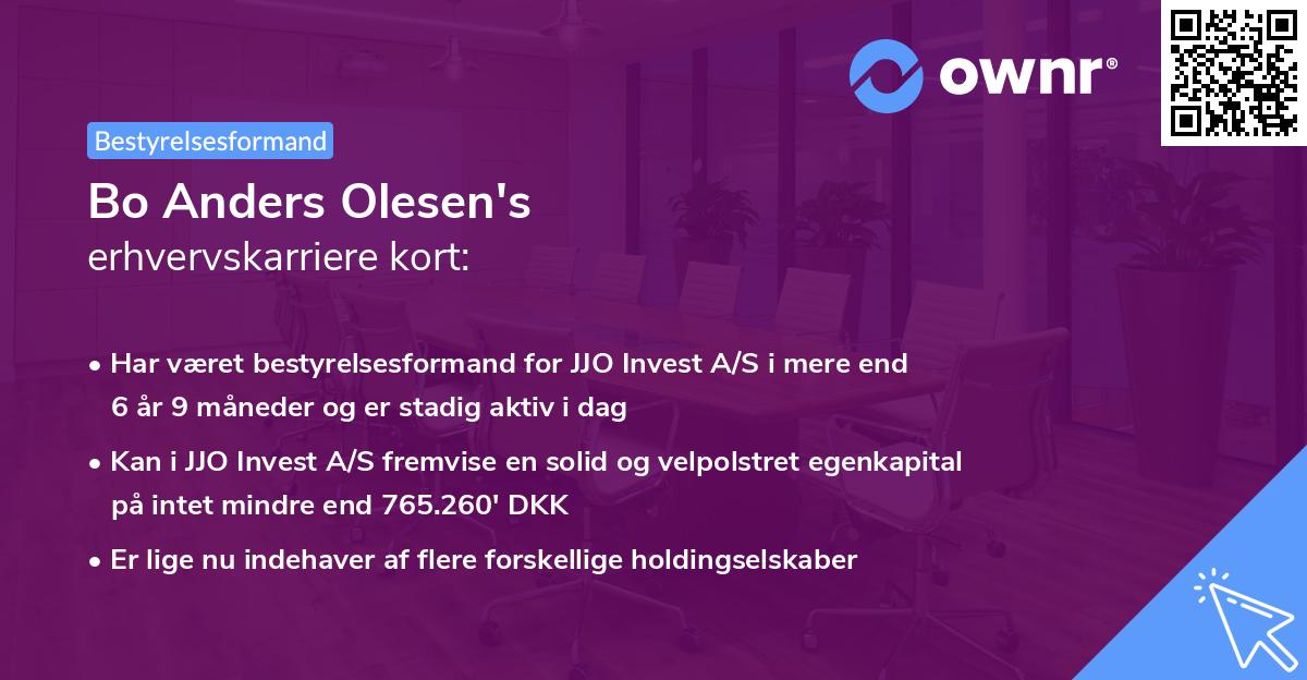 Bo Anders Olesen's erhvervskarriere kort