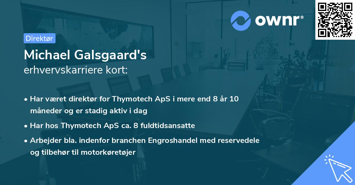 Michael Galsgaard's erhvervskarriere kort