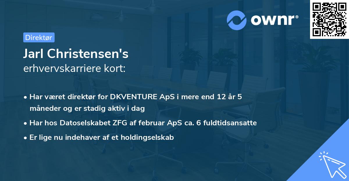 Jarl Christensen's erhvervskarriere kort