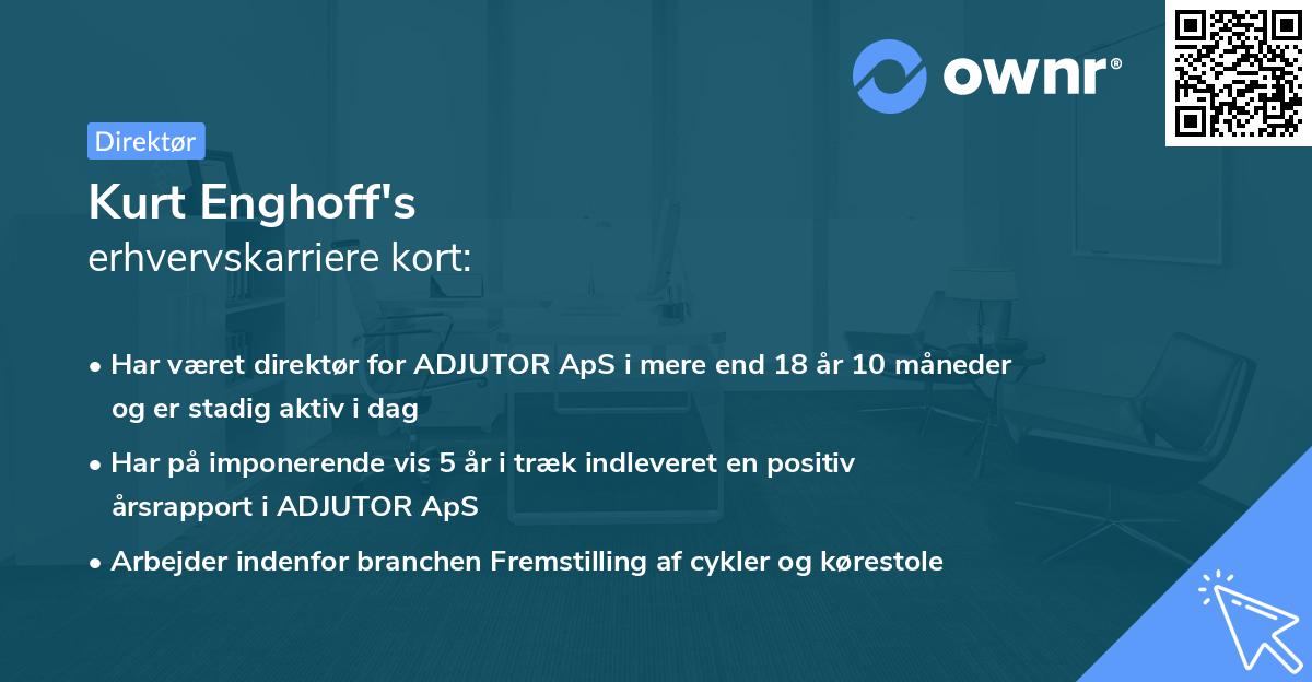 Kurt Enghoff's erhvervskarriere kort