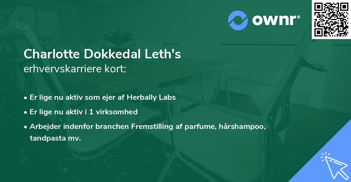 Charlotte Dokkedal Leth's erhvervskarriere kort