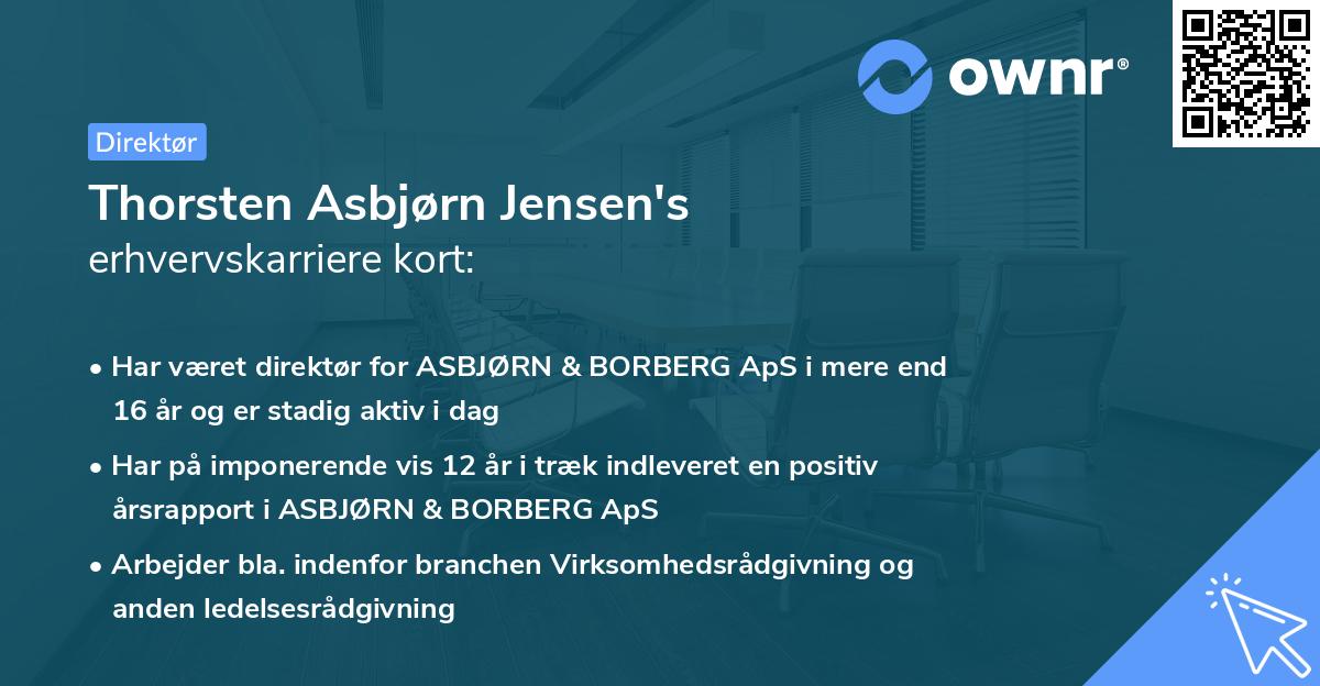 Thorsten Asbjørn Jensen's erhvervskarriere kort